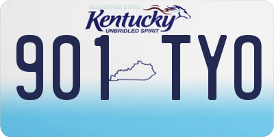 KY license plate 901TYO