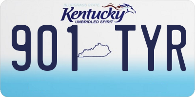 KY license plate 901TYR