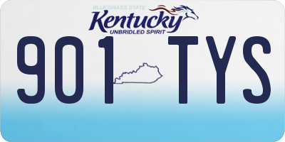 KY license plate 901TYS