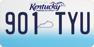 KY license plate 901TYU