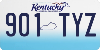 KY license plate 901TYZ
