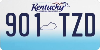 KY license plate 901TZD