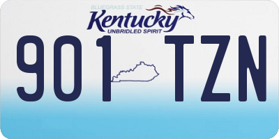 KY license plate 901TZN