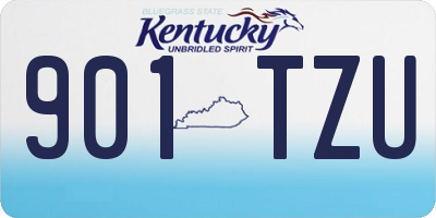 KY license plate 901TZU