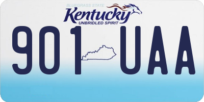 KY license plate 901UAA