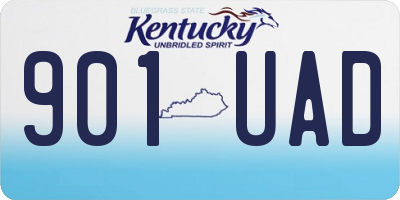 KY license plate 901UAD