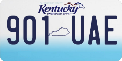 KY license plate 901UAE