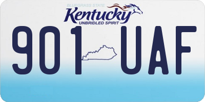 KY license plate 901UAF