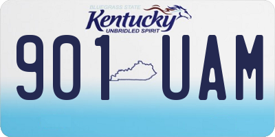 KY license plate 901UAM