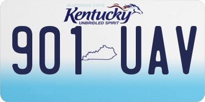 KY license plate 901UAV