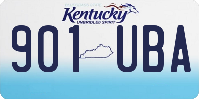 KY license plate 901UBA
