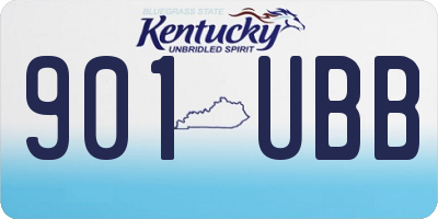 KY license plate 901UBB