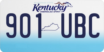 KY license plate 901UBC