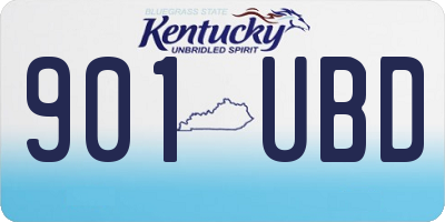 KY license plate 901UBD