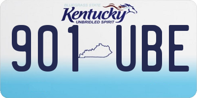 KY license plate 901UBE