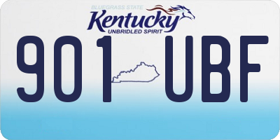 KY license plate 901UBF
