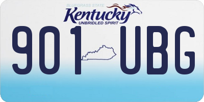 KY license plate 901UBG