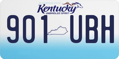 KY license plate 901UBH