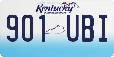 KY license plate 901UBI