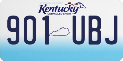 KY license plate 901UBJ