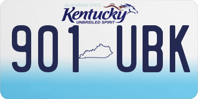 KY license plate 901UBK