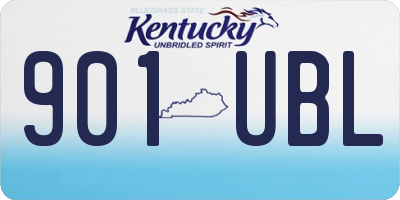 KY license plate 901UBL
