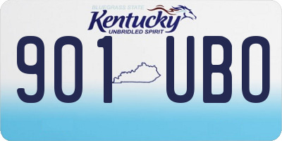 KY license plate 901UBO