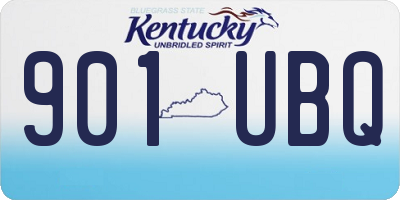 KY license plate 901UBQ
