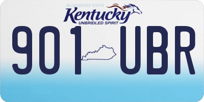 KY license plate 901UBR