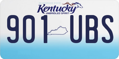 KY license plate 901UBS