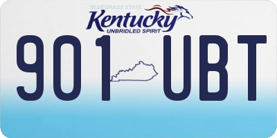 KY license plate 901UBT