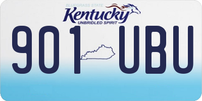 KY license plate 901UBU