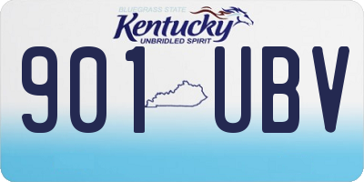 KY license plate 901UBV