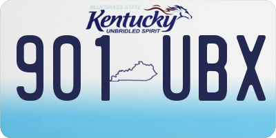 KY license plate 901UBX