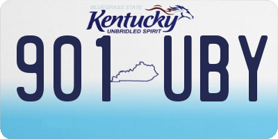 KY license plate 901UBY