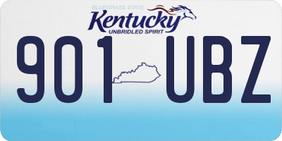 KY license plate 901UBZ