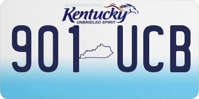 KY license plate 901UCB