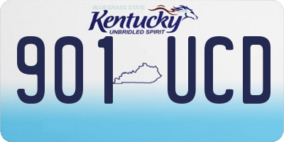 KY license plate 901UCD