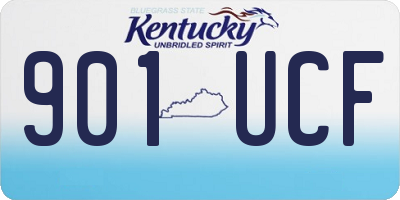 KY license plate 901UCF