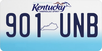 KY license plate 901UNB
