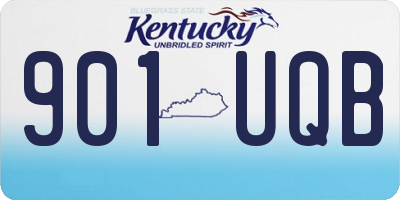 KY license plate 901UQB