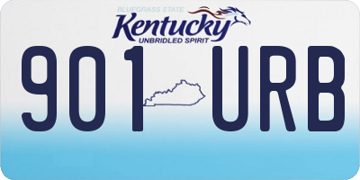 KY license plate 901URB