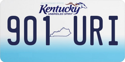 KY license plate 901URI