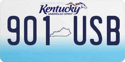 KY license plate 901USB