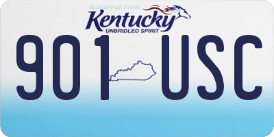 KY license plate 901USC