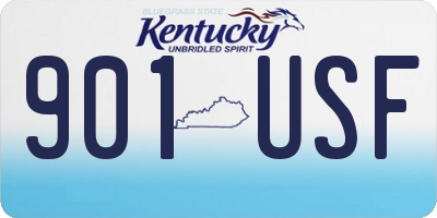 KY license plate 901USF