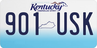 KY license plate 901USK