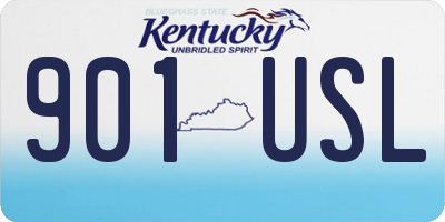 KY license plate 901USL