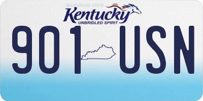 KY license plate 901USN