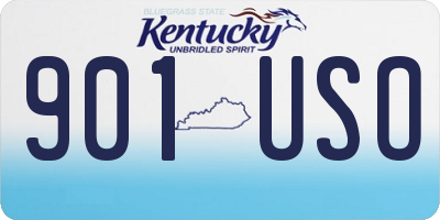 KY license plate 901USO